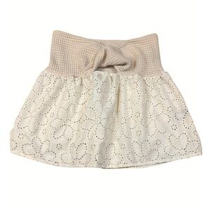 SHEIN Twisted Front Textured Eyelet Embroidery Top Size XS/2